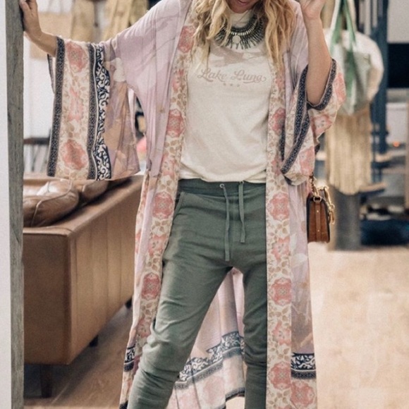 New Boho Gypsy Festival Kimono Duster Swim CoverUp - Picture 3 of 12